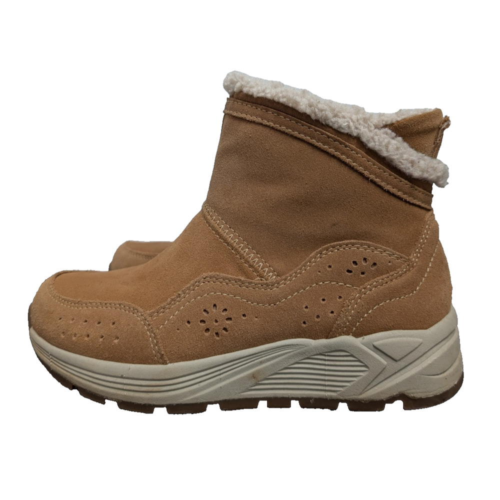 Earth Journey Verve Boots Womens 6 Sherpa Lined Suede Outdoor Hiking Y2K Eyelet